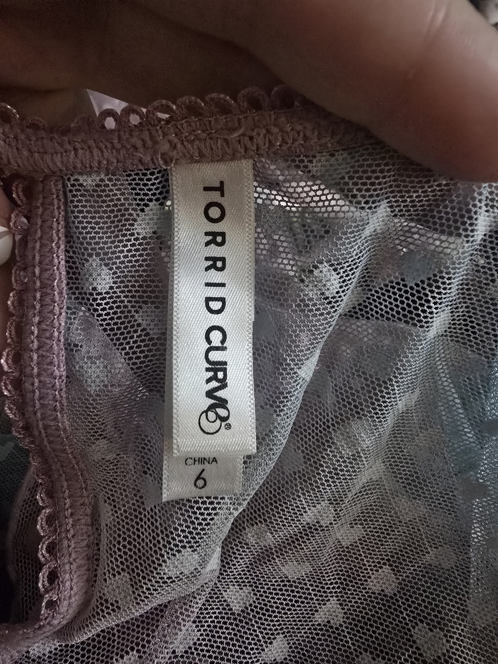 Torrid Sheer Heart Gradient Ruffle Trim Bra & High Waist Thong Panty Set 6x - Picture 4 of 4